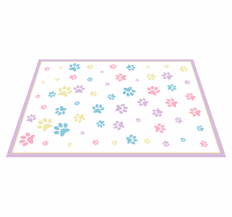 Tappeto vinile stampa animale estetica orme di cane - TenStickers