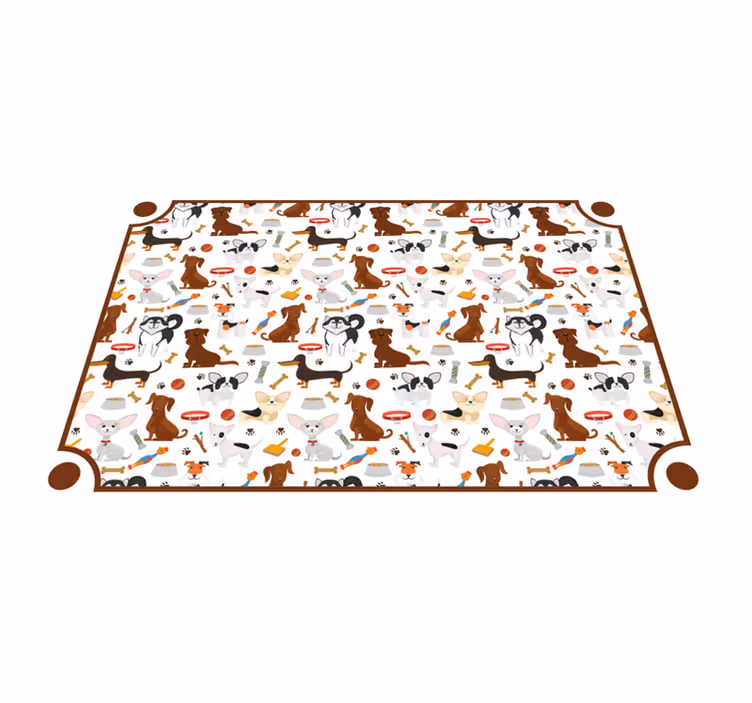 Tappeto vinile animali simpatici compagni canini - TenStickers
