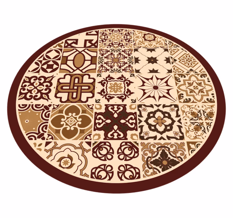 Tappeto vinile piastrelle composizioni di mosaici vibranti - TenStickers