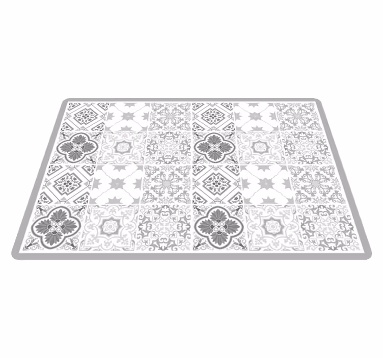 Tappeto vinile effetto marmo modello di piastrelle elegante - TenStickers