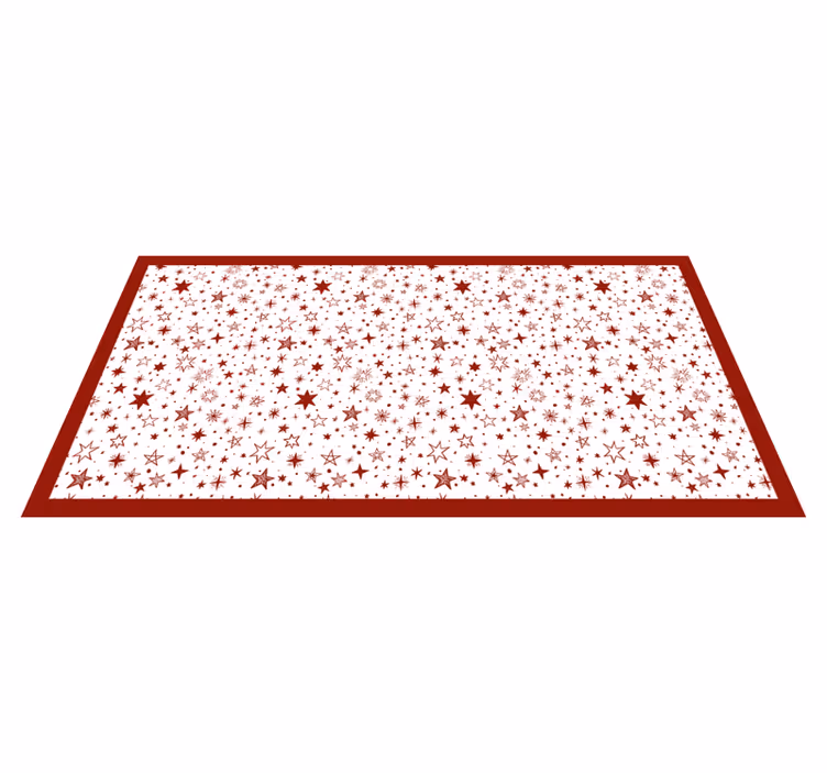 Tappetto vinile stelle notte stellata rossa - TenStickers