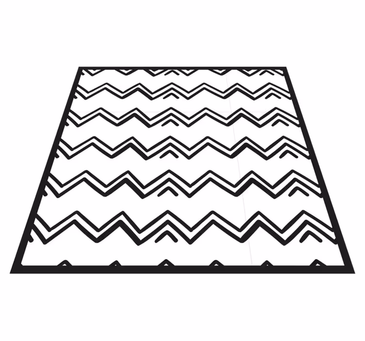 Tappeto vinile minimalista stile zigzag - TenStickers