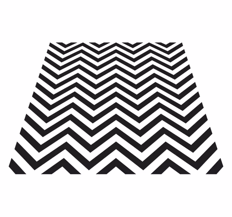 Tappeto vinile strisce zigzag bianco e nero - TenStickers
