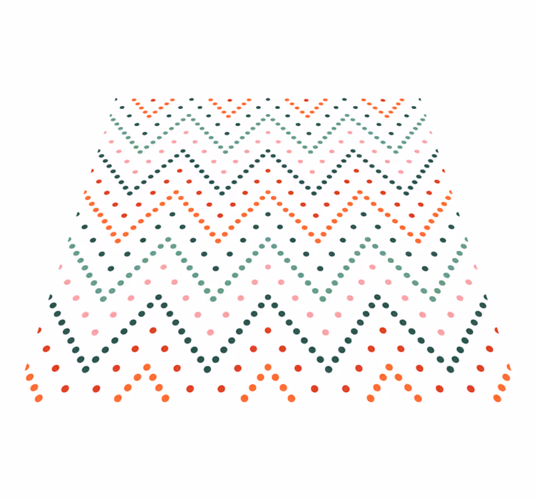 Tappeto vinile per bambini motivo a chevron colorato - TenStickers