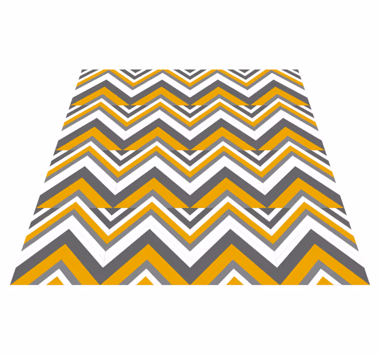 Tappeto vinile geometrico motivo a strisce zigzag - TenStickers