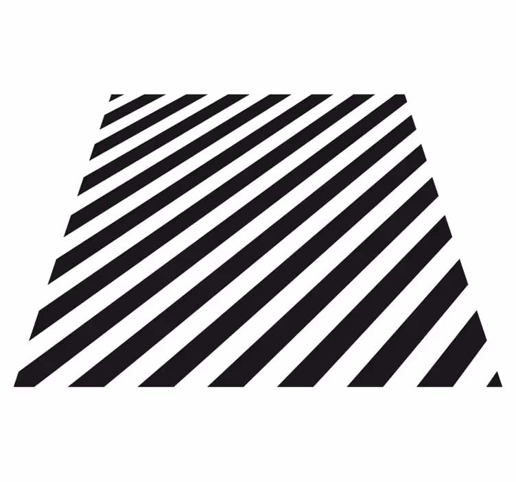 Tappeto vinile strisce diagonali bianco e nero - TenStickers