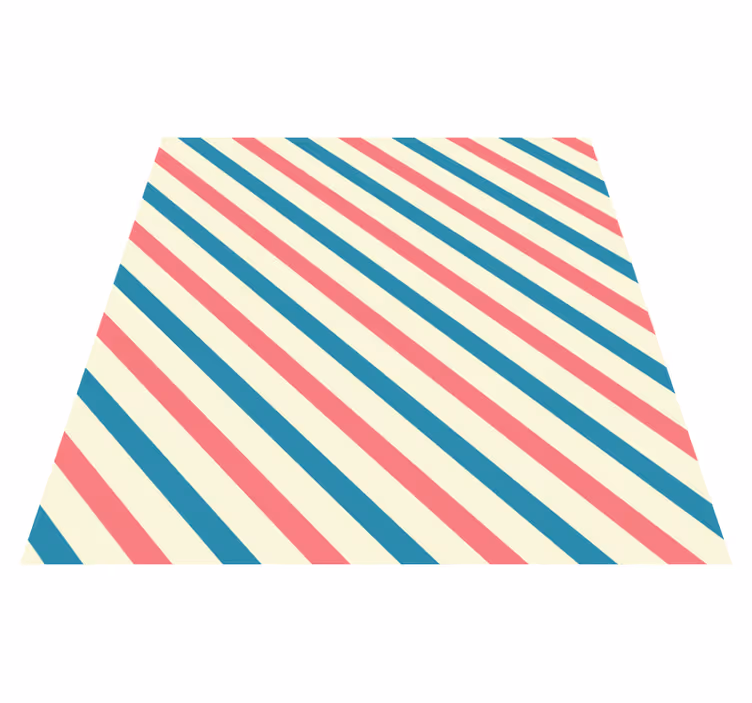 Tappeto vinile strisce diagonali colorate astratte - TenStickers