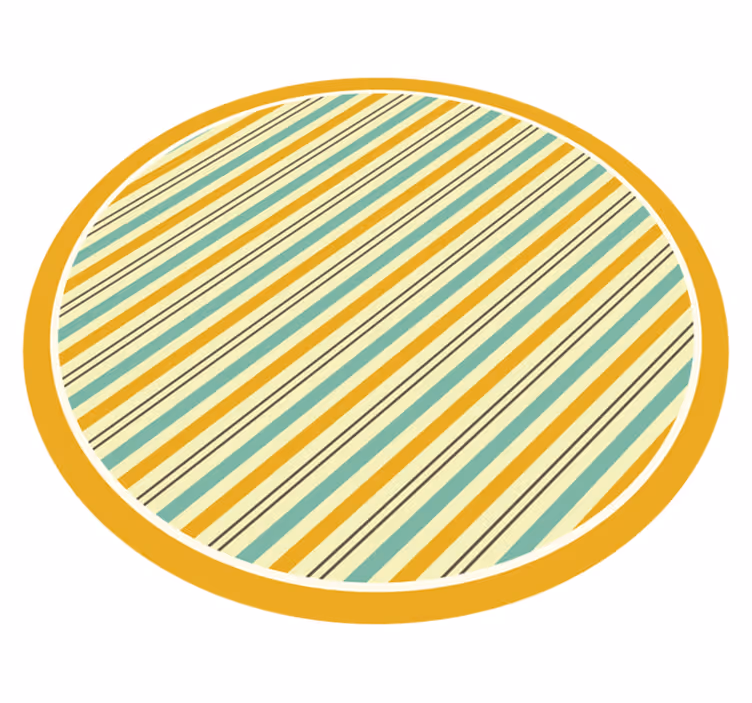 Tappeto vinile strisce sfumature gialle circolari - TenStickers