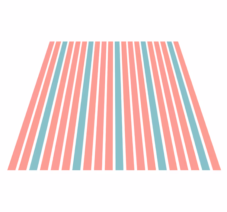 Tappeto vinile strisce stampa a righe luminose - TenStickers
