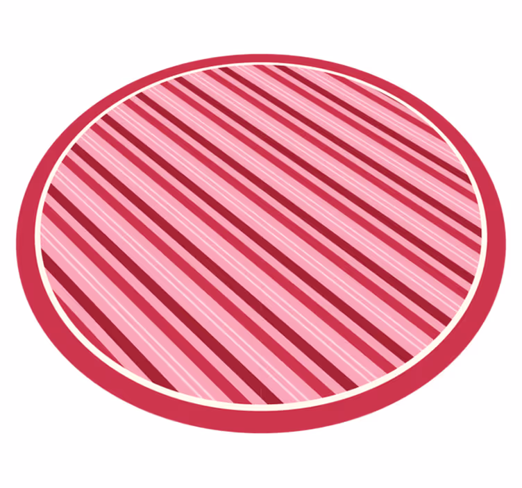 Tappeto vinile per bambini eleganza a strisce rosa - TenStickers