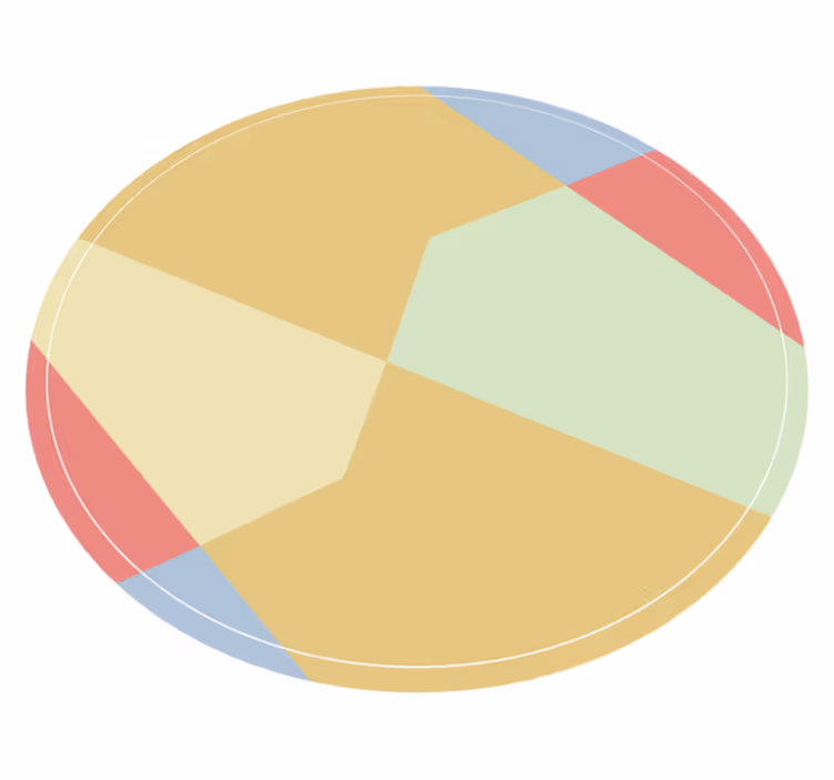 Tappeto vinile geometrico blocchi di colore angolari - TenStickers