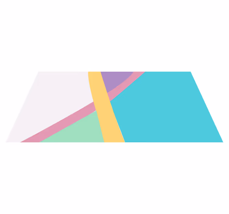 Tappeto vinile motivi linee geometriche colorate - TenStickers