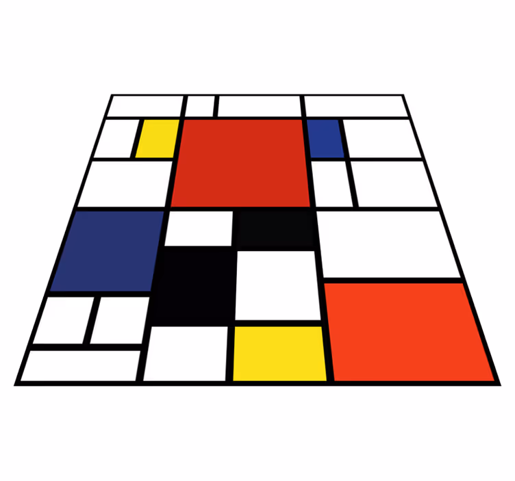 Tappeto vinile moderno componente geometrico vivace - TenStickers