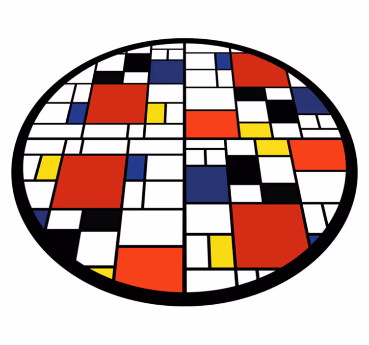 Tappeto vinile moderno layout a blocchi di colore - TenStickers
