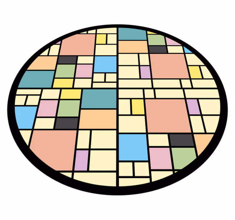 Tappeto vinile geometrico a motivi colorati - TenStickers