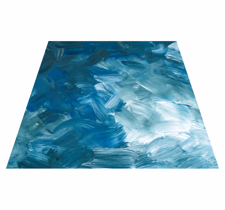 Tappeti vinile motivi pennellate oceaniche - TenStickers