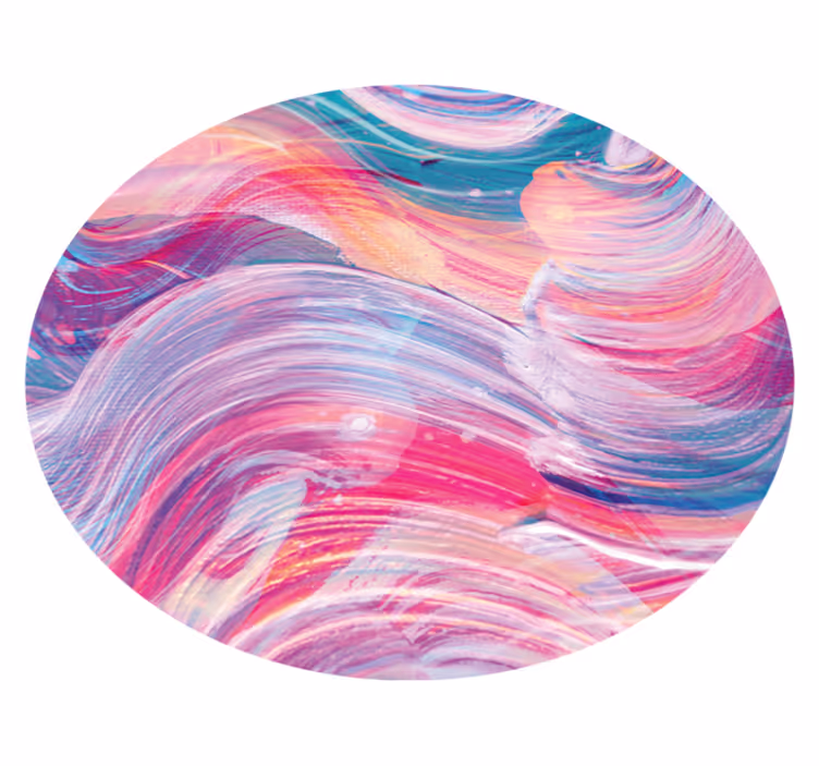 Tappeti vinile motivi onde colorate e vorticosi - TenStickers