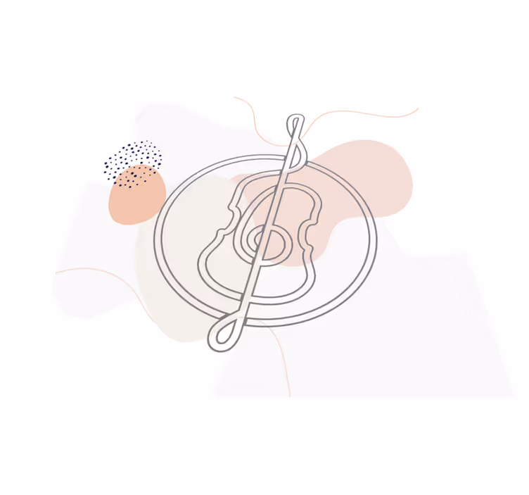 Tappeto vinile moderno schema di note musicali - TenStickers