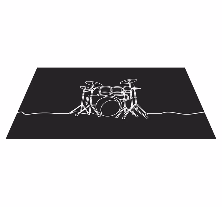 Tappeto vinile per ragazzi sagoma di batteria - TenStickers