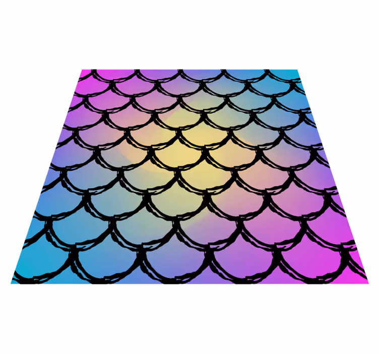 Tappeto vinile strade motivo colorato in scala - TenStickers