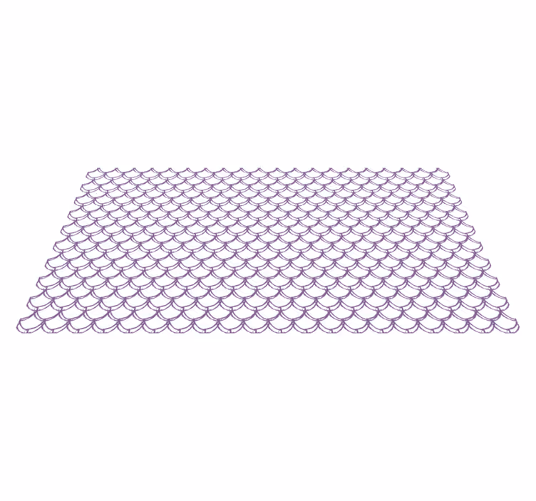 Tappeto vinile bagno motivo scallop viola - TenStickers