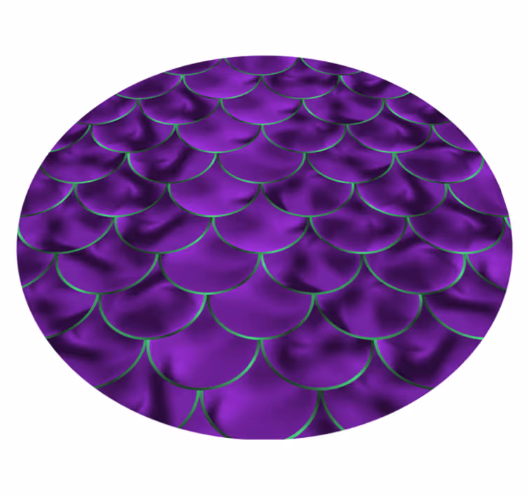 Tappeto vinile rotondo motivo conchiglia viola - TenStickers