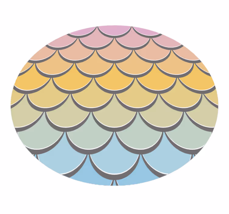 Tappeti vinile motivi squame di pesce colorate - TenStickers