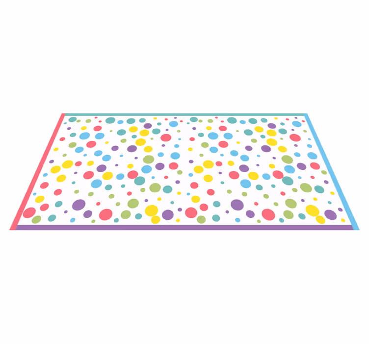 Tappeto vinile per bambini puntini colorati e giocosi - TenStickers