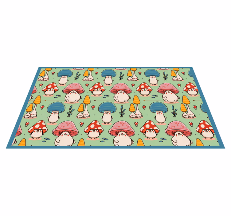Tappeto vinile per bambini personaggi funghi carini - TenStickers
