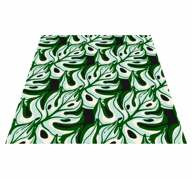 Tappeto vinile natura stampa di fogliame tropicale - TenStickers