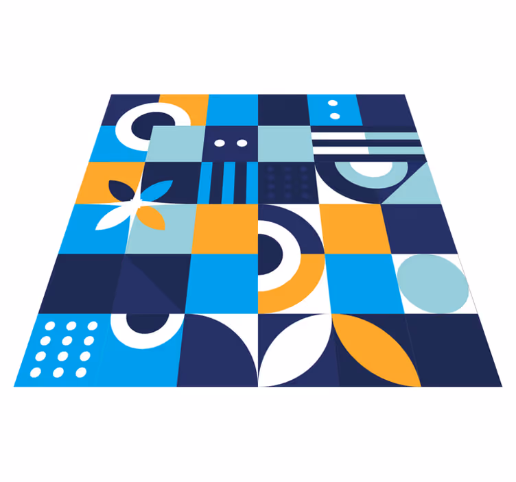 Tappeto vinile piastrelle forme colorate geometriche - TenStickers