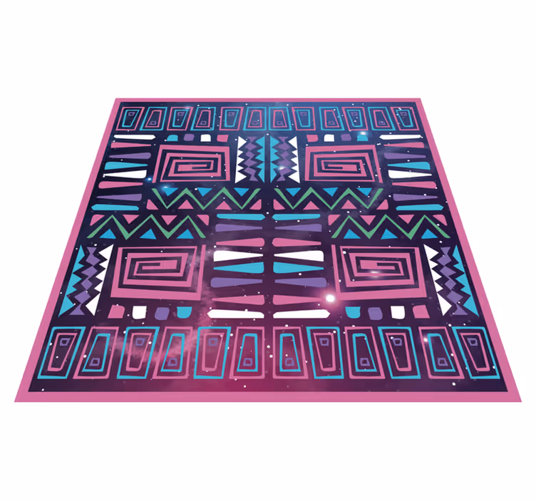 Tappeto vinile etnico motivi geometrici dinamici - TenStickers