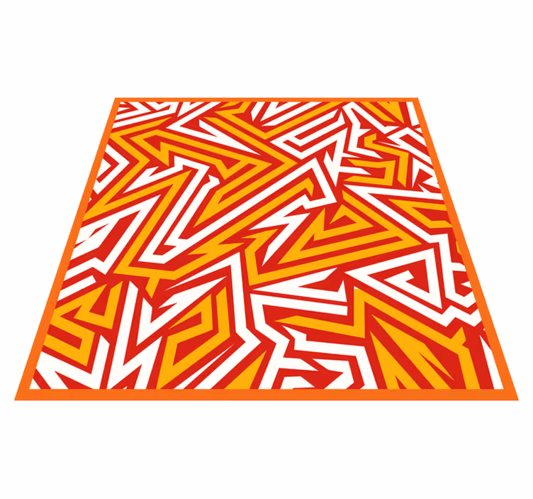 Tappeto vinile per ragazzi motivo a zigzag dinamico - TenStickers