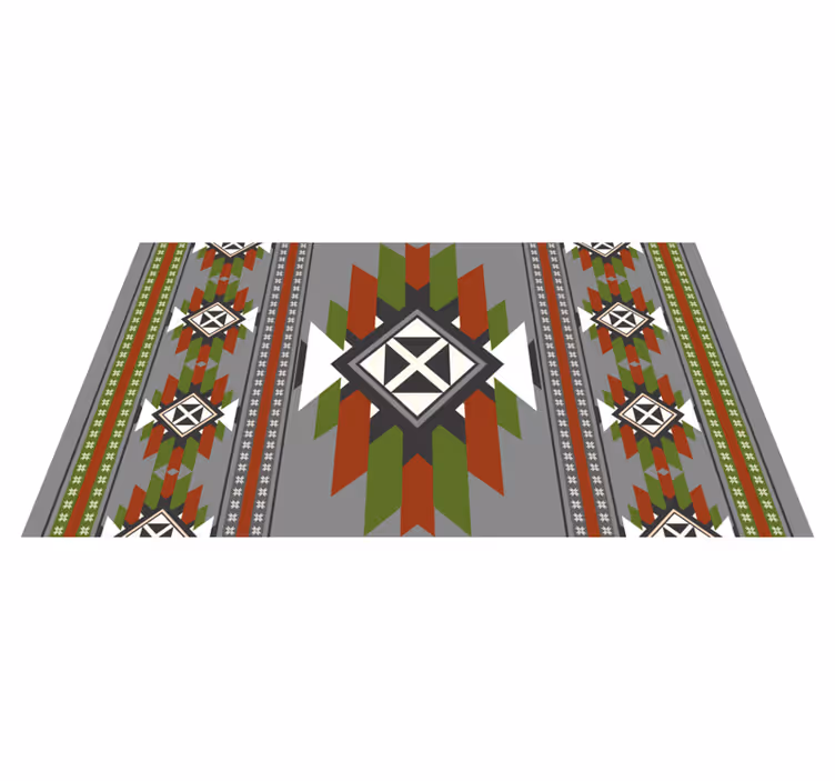 Tappeto vinile etnico motivo geometrico strutturato - TenStickers