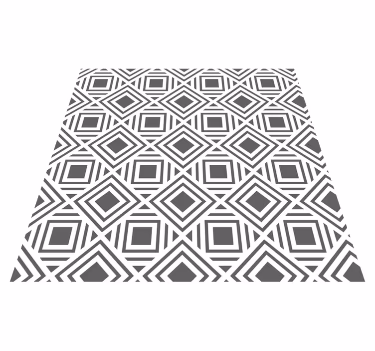 Tappeto vinile geometrico motivo a rombi elegante - TenStickers