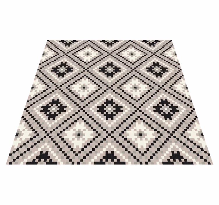 Tappeto vinile mosaico elegante motivo monocromatico - TenStickers