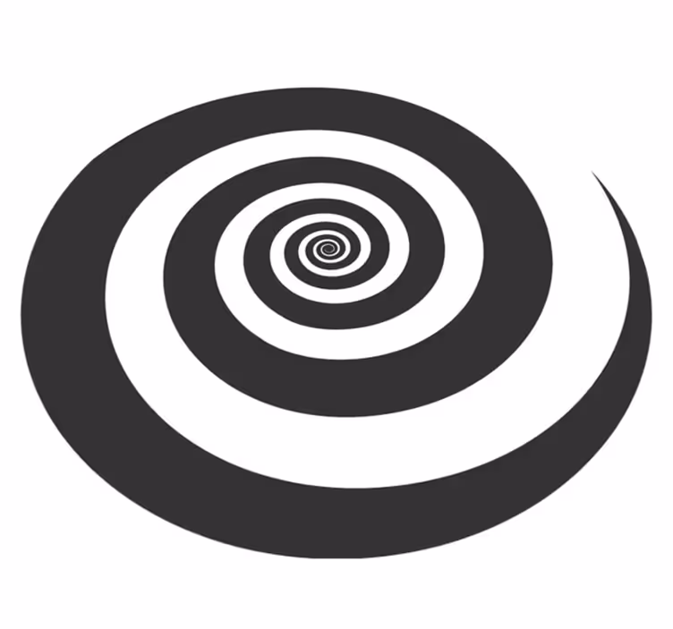Tappeto vinile geometrico a motivo spirale - TenStickers