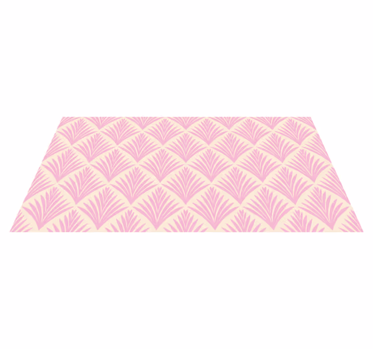 Tappeto vinile fiori elegante motivo rosa - TenStickers