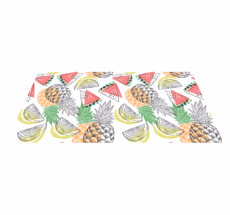 Tappeto vinile fiori fascino tropicale fruttato - TenStickers