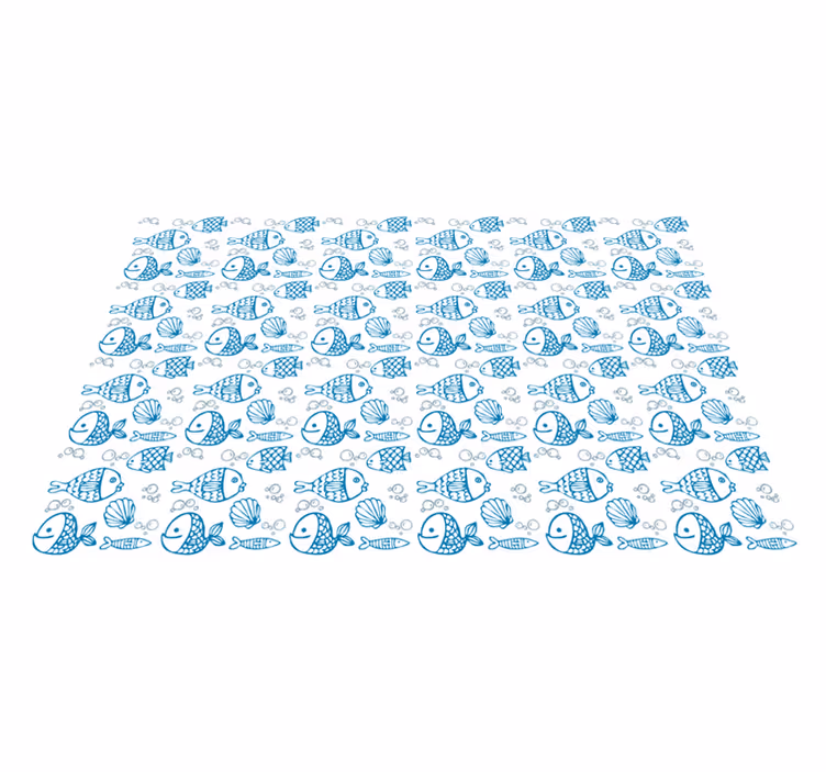 Tappeto vinile per bambini motivo a pesce giocoso - TenStickers