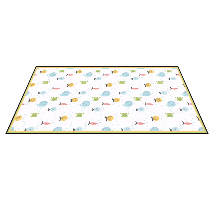 Tappeto vinile per bambini creature marine bizzarre - TenStickers