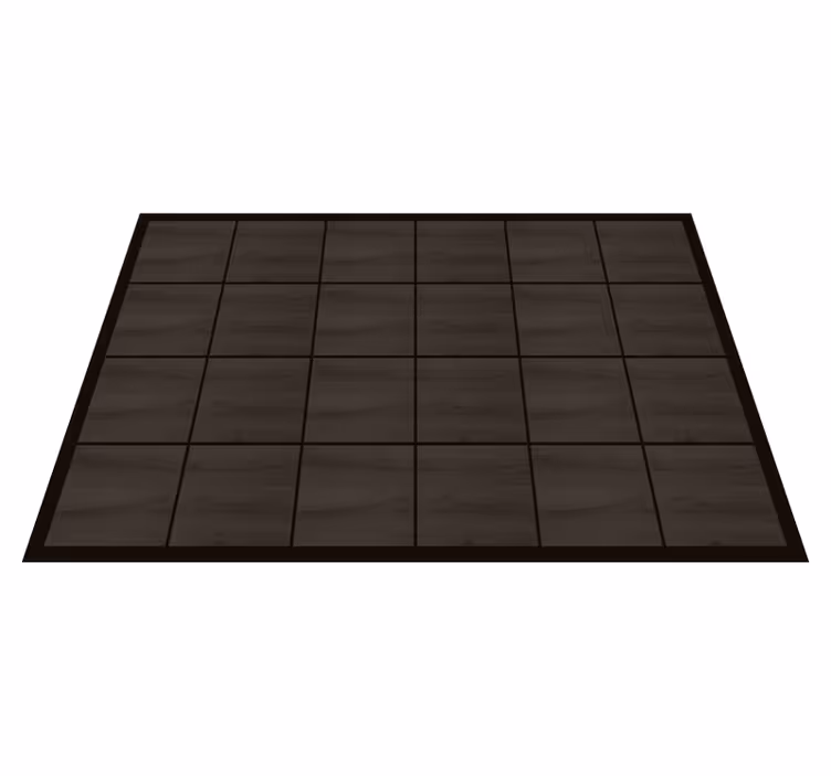 Tappeto vinile effetto legno piastrelle scure - TenStickers