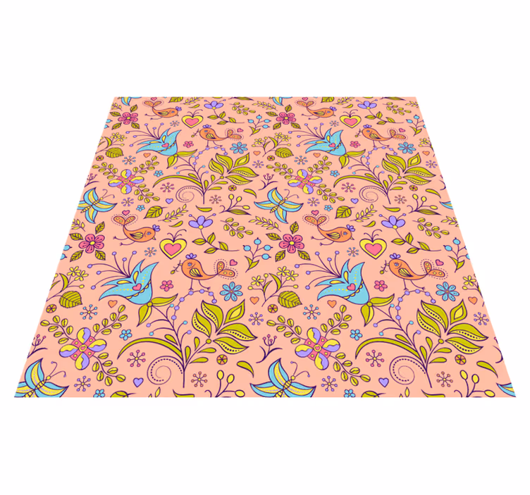 Tappeto vinile fiori motivo floreale primavera - TenStickers