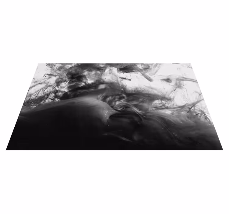 Tappeto vinile effetto marmo vortici astratti monocromatici - TenStickers