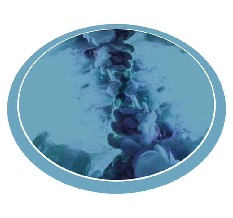 Tappeto vinile bagno onde fluide color verde acqua - TenStickers