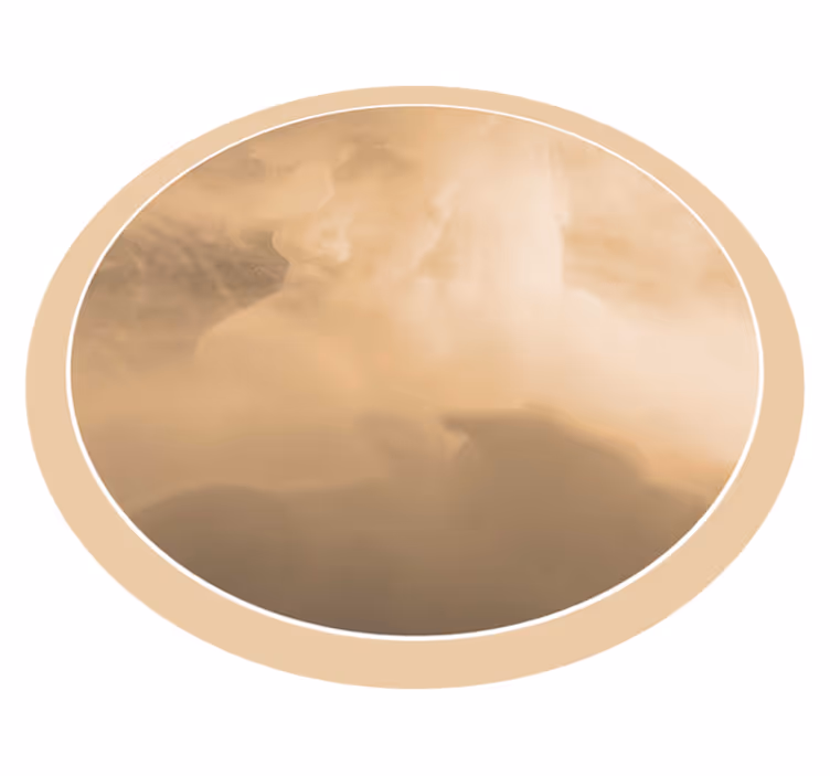 Tappeto vinile bagno morbide onde color crema - TenStickers