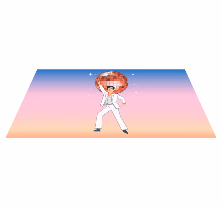 Tappeto vinile per bambini atmosfera da festa danzante - TenStickers