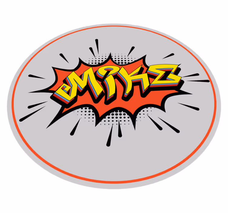 Tappeto vinile con nome esplosione di nomi - TenStickers