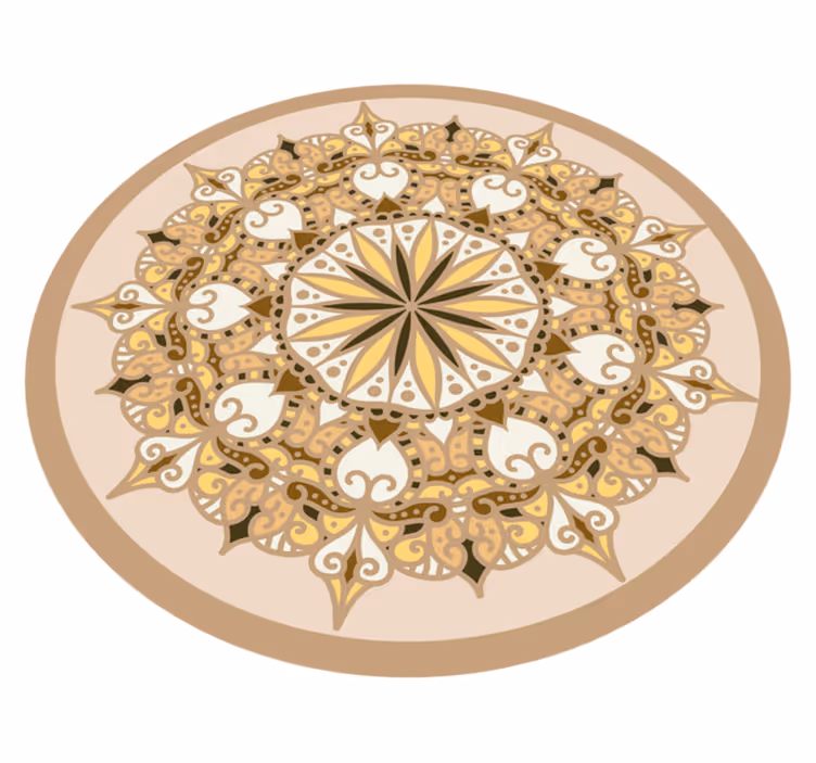 Tappeto vinile mandala mandala d'oro elegante - TenStickers