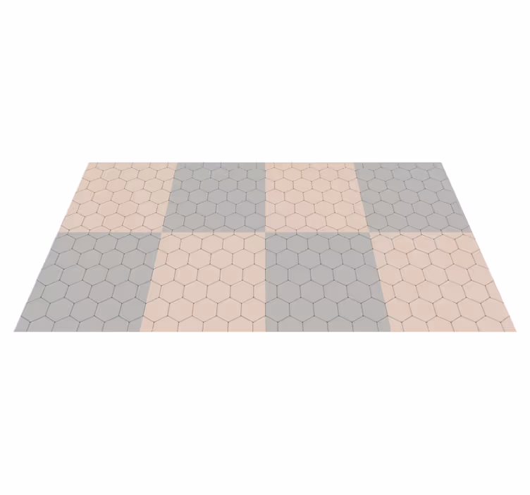 Tappeto vinile geometrico elegante esagonale - TenStickers